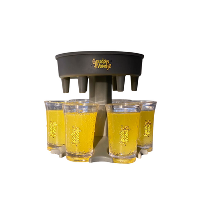 Shot dispenser/Shot fontein inclusief 6 shotglaasjes - Gouden-Avondje®