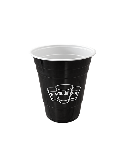 Beerpong - 25 stuk(s) - Black cups inc. 5 ballen - Bierpong - Plastic Bekers - Gouden-Avondje®